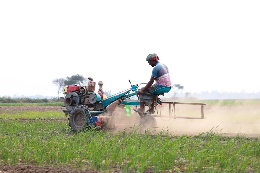 free photo of hombre campo trabajando agricultura