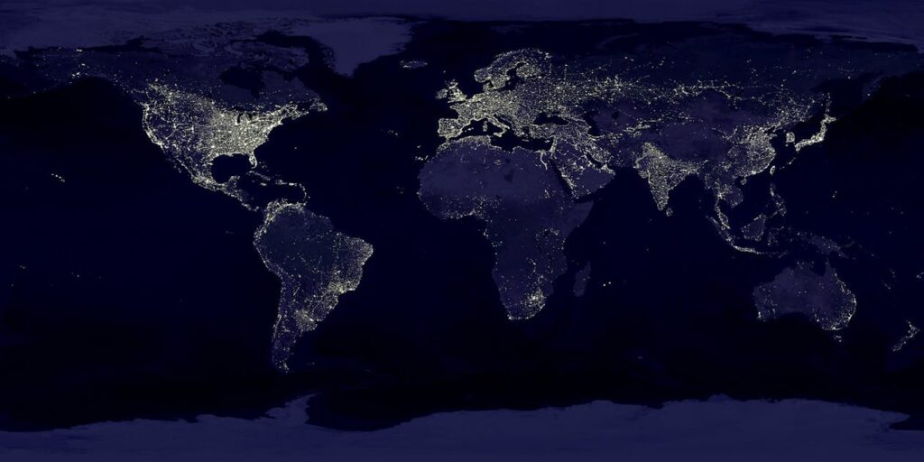 earth earth at night night lights 41949