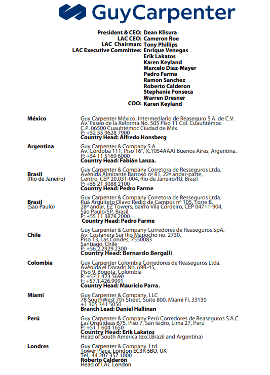 Guy Carpenter México, Intermediario de Reaseguro, S.A. de C.V. 1 Guy Carpenter México, Intermediario de Reaseguro, S.A. de C.V.